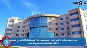 تعرّف على كليات جامعة قناة السويس ذات المستقبل الواعد في تنسيق 2025 ومؤشرات المجموع الأولية